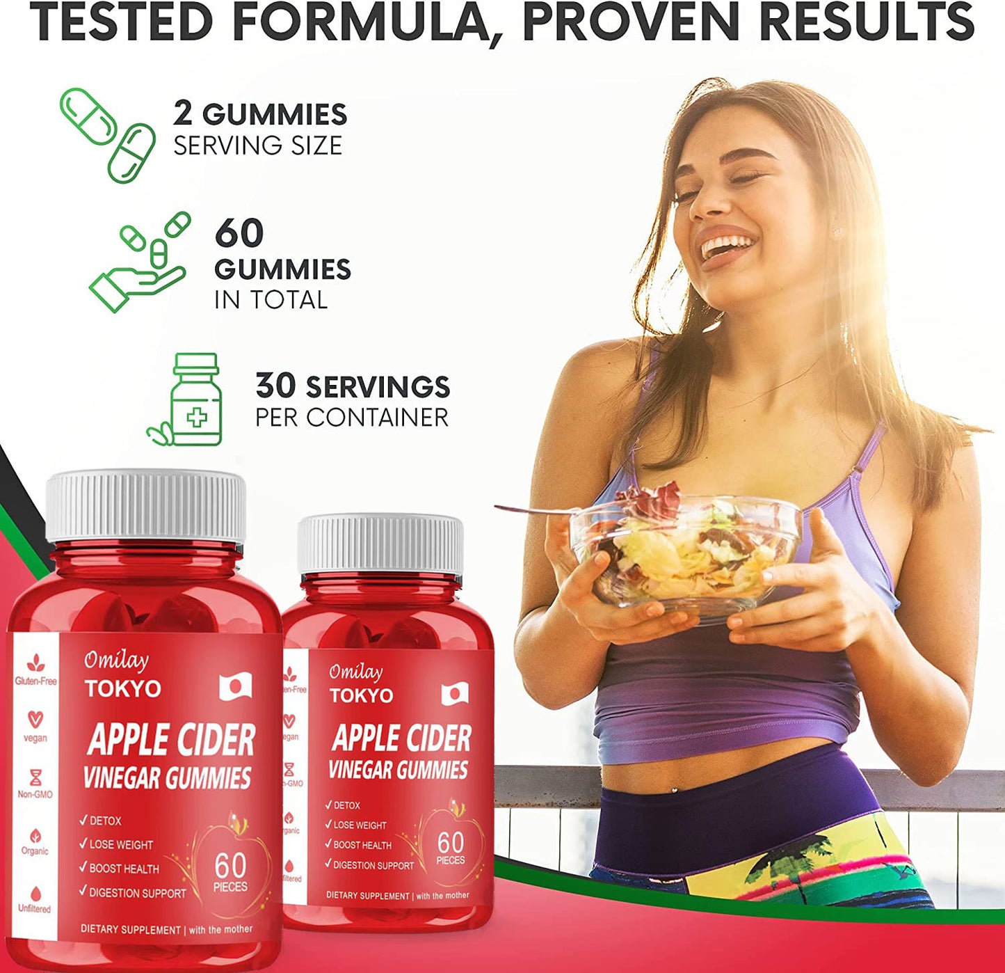 Omilay TOKYO Apple Cider Vinegar Gummies β Beauty & Weight Management