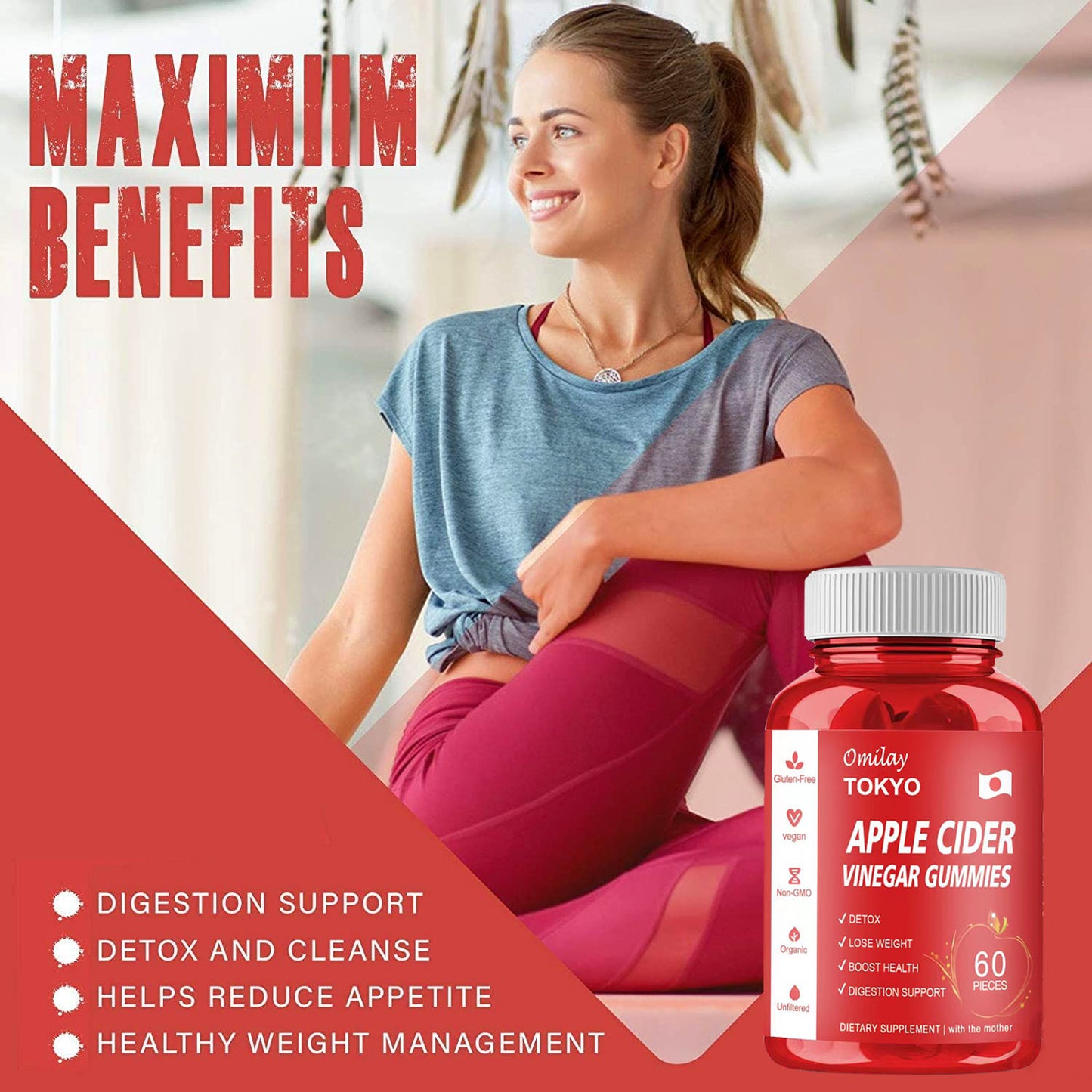 Omilay TOKYO Apple Cider Vinegar Gummies β Beauty & Weight Management