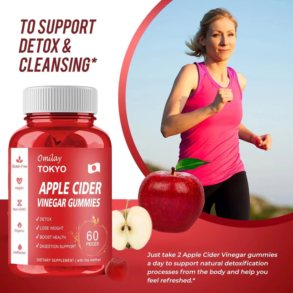 Omilay TOKYO Apple Cider Vinegar Gummies β Beauty & Weight Management