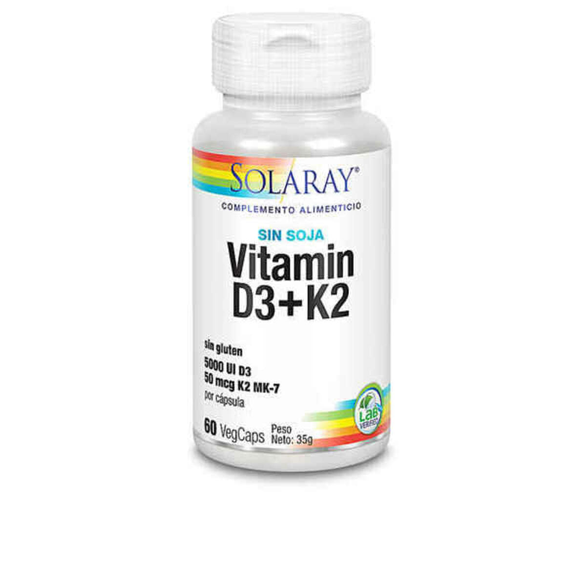 Kapseln Solaray 8479765 Vitamin D3 Vitamin K2 60 Einheiten