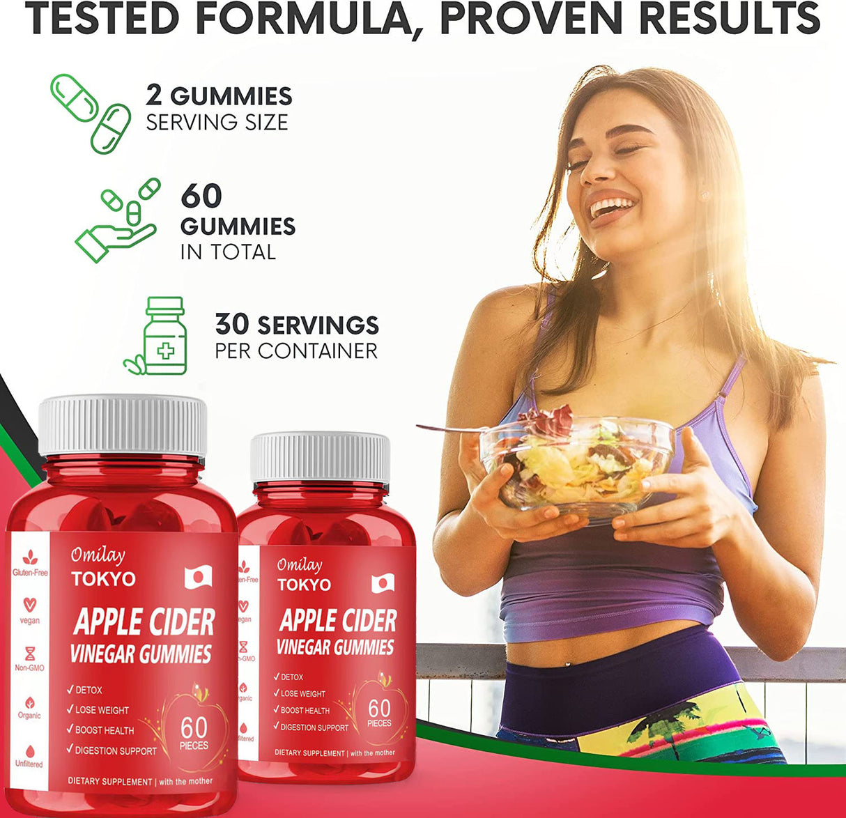 Omilay TOKYO Apple Cider Vinegar Gummies – Beauty & Weight Management