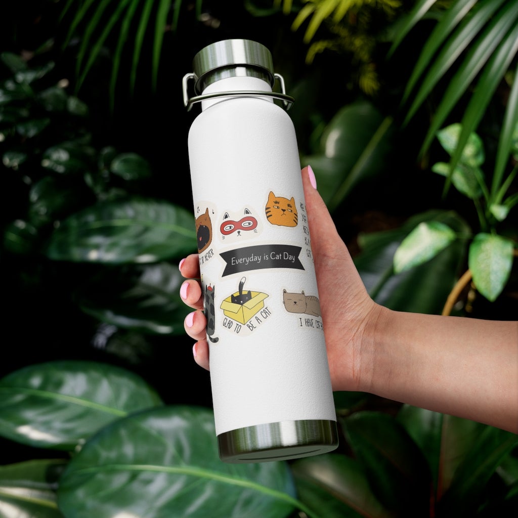 „Everyday is Cat Day“ Isolierte Thermosflasche, 620 ml