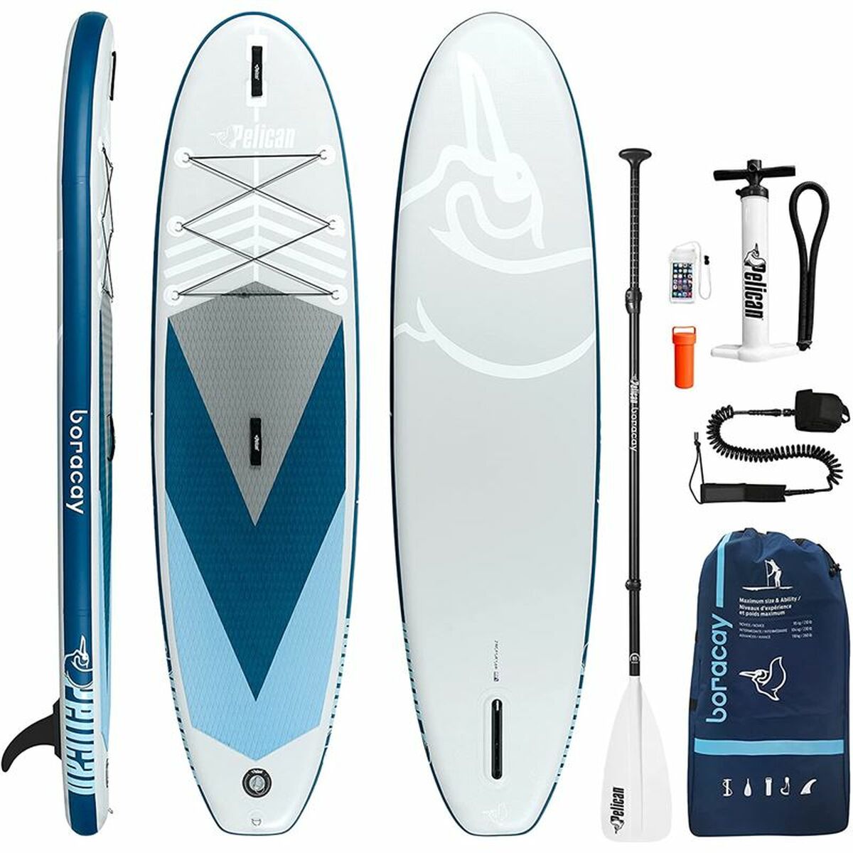 Planche de Paddle Surf Gonflable avec Accessoires BORACAY Bleu