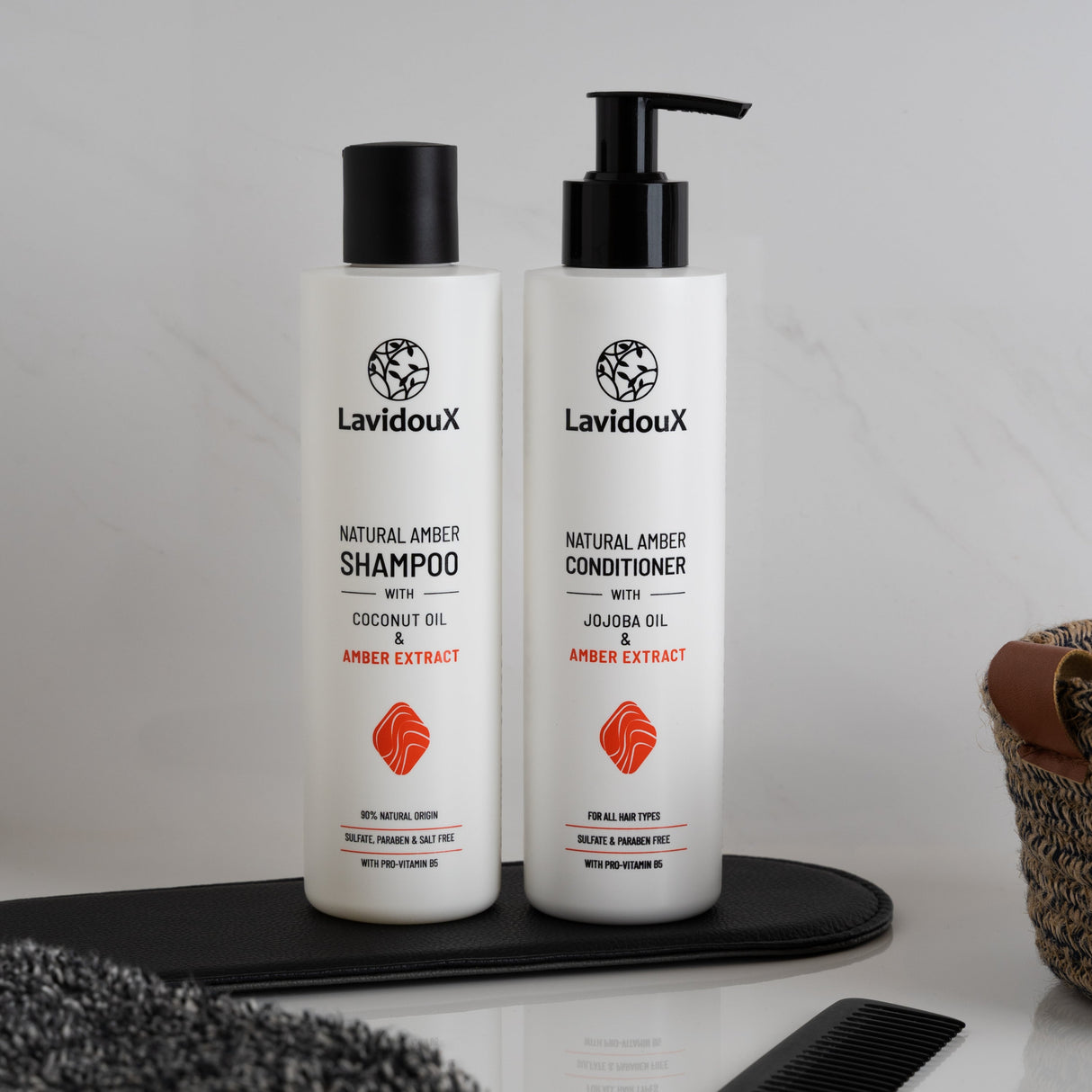 Coffret Shampoing et Revitalisant Ambre