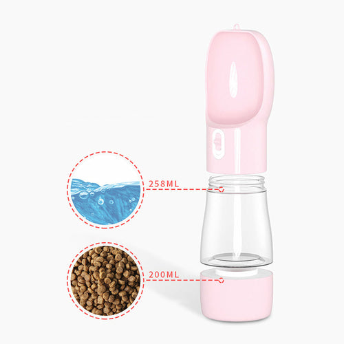 Bouteille d'eau et de nourriture portable pour animaux de compagnie