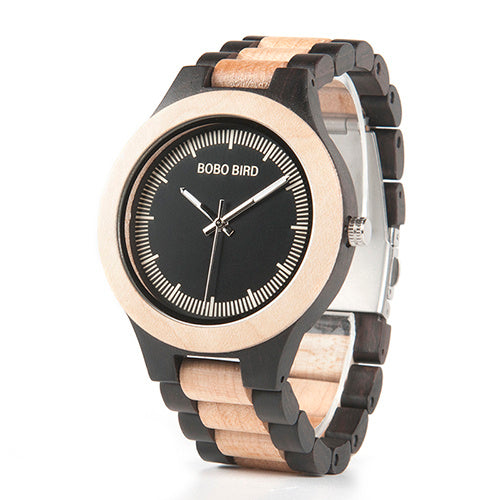 Montre littéraire en bois pour jeune homme BOBO BIRD