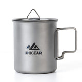 Tasse de camping 100 % titane 450 ml 