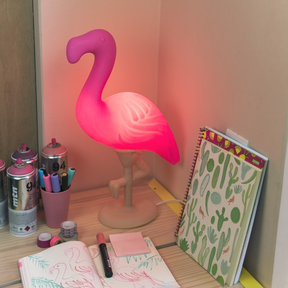 Lampe oiseau d'été flamant rose