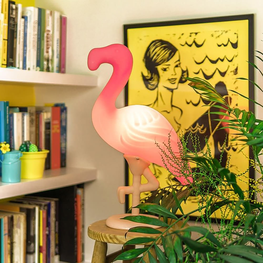 Lampe oiseau d'été flamant rose