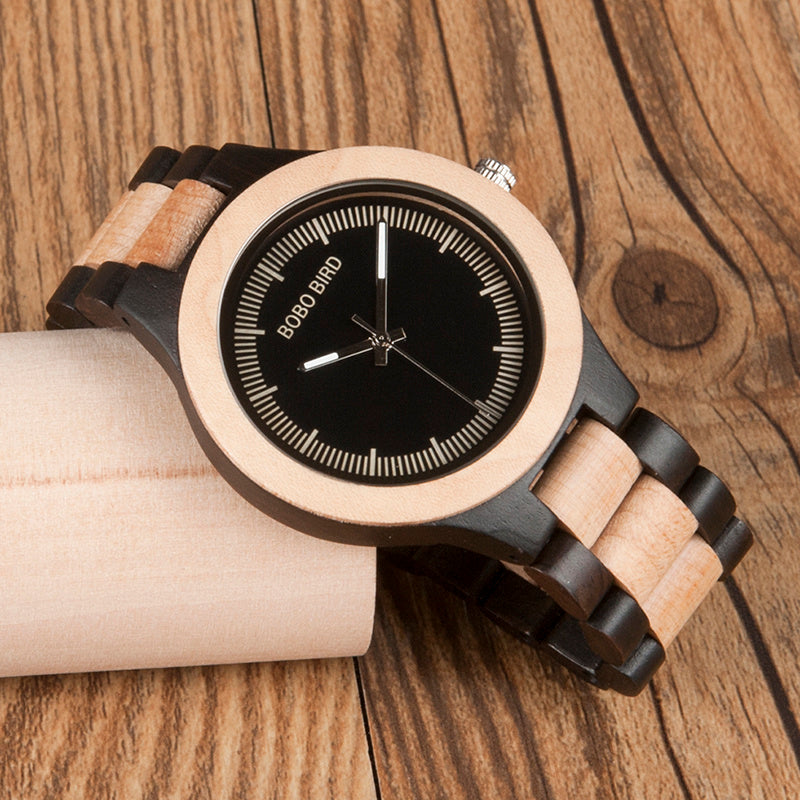 Montre littéraire en bois pour jeune homme BOBO BIRD