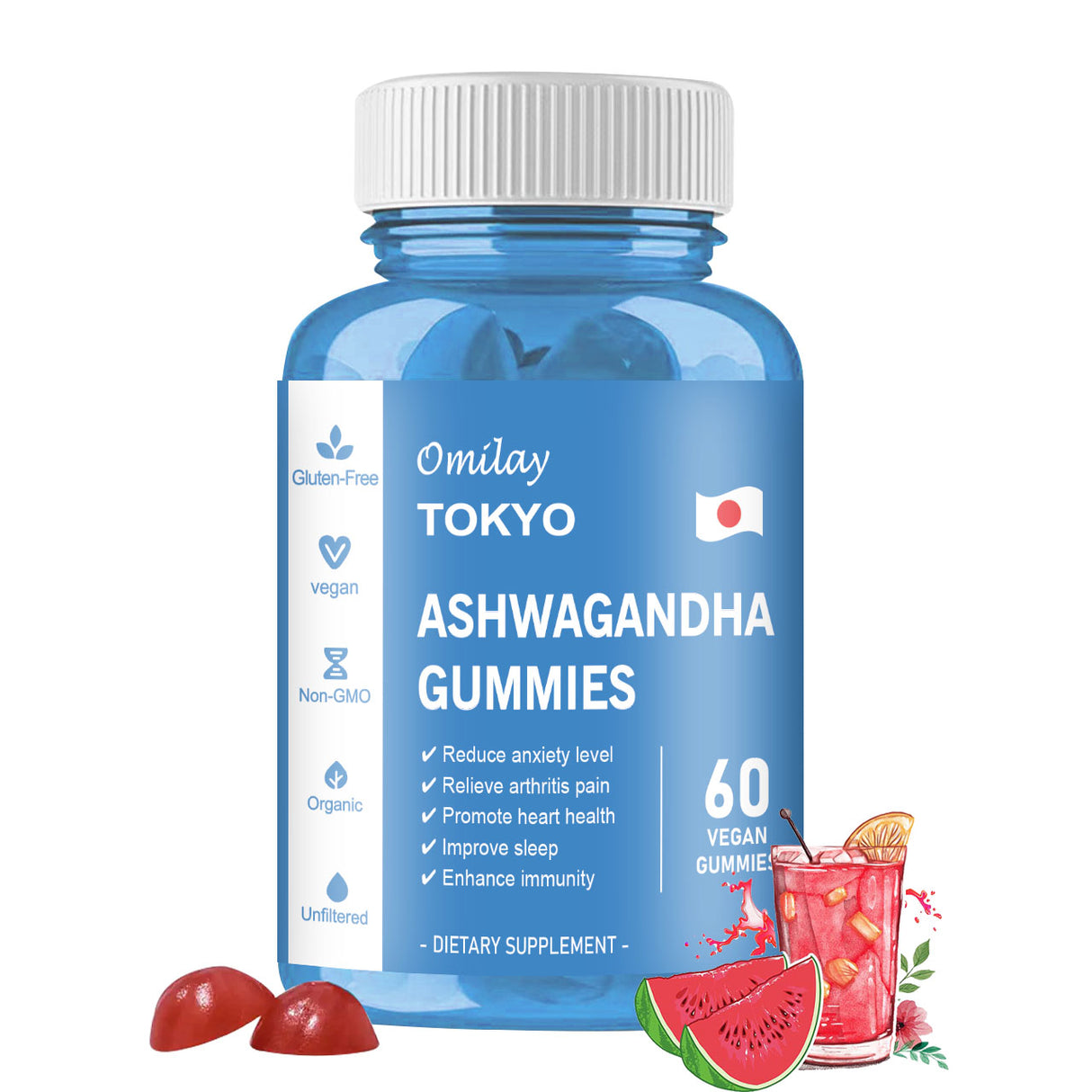 Omilay Ashwagandha Gummies – Soutien naturel contre le stress et le sommeil