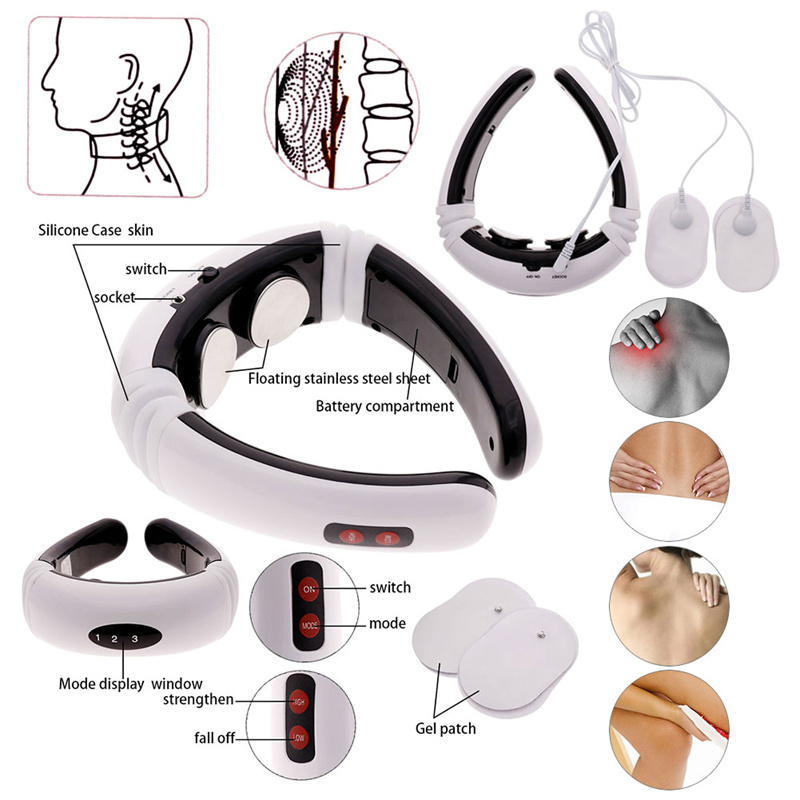 Electric Cervical Pulse Neck Massager Muscle Relax Massage Magnetic