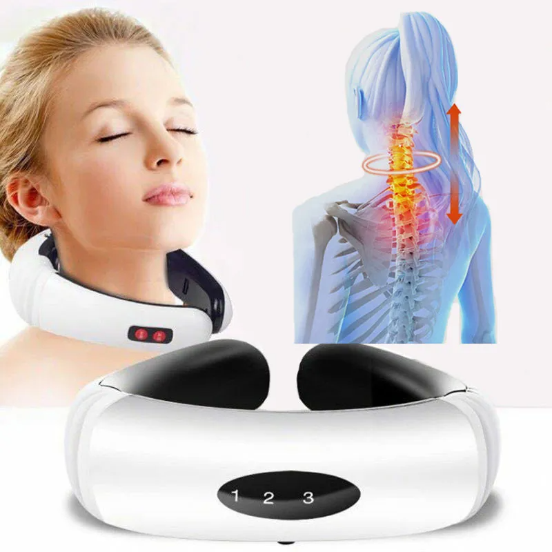 Electric Cervical Pulse Neck Massager Muscle Relax Massage Magnetic