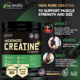 Ozmolts Micronised Creatine Powder 300g