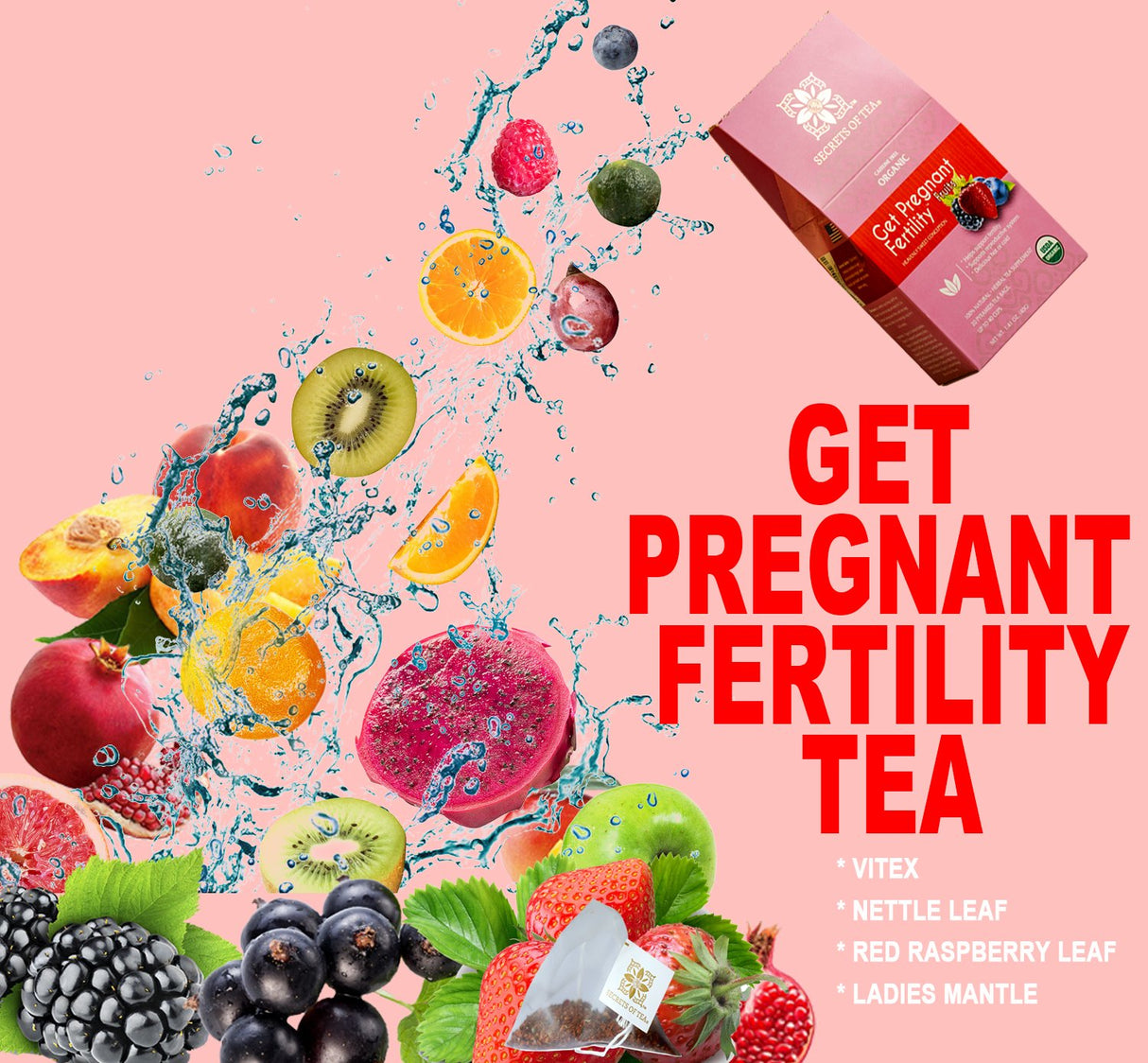 🌿Fruchttee „Get Pregnant Fertility“ – Bio-Kräutermischung