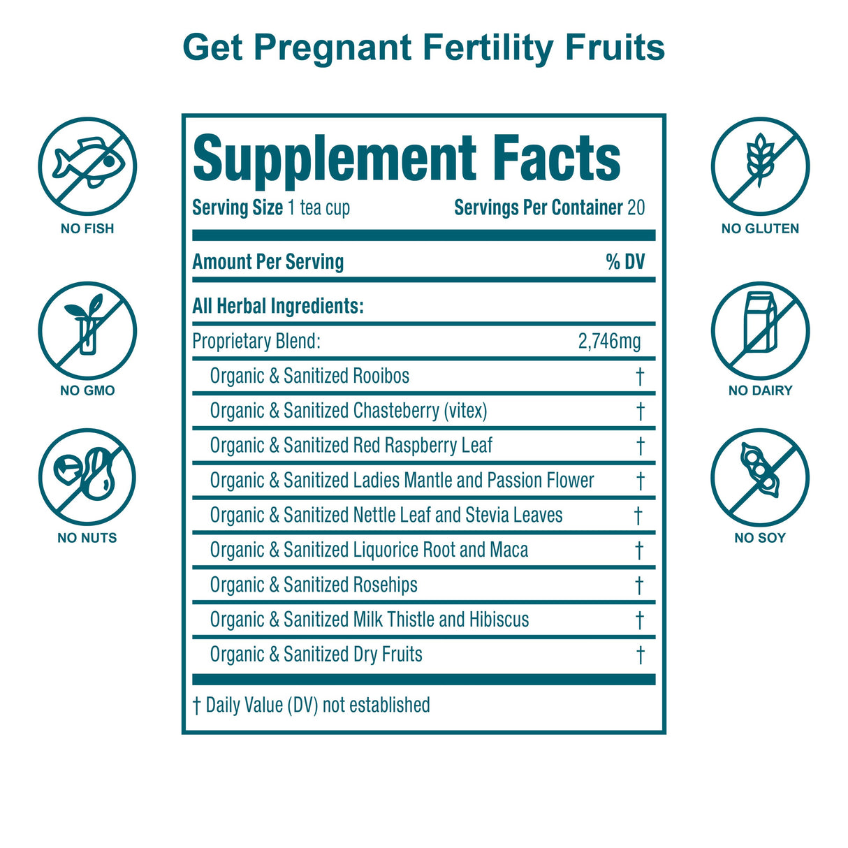 🌿Fruchttee „Get Pregnant Fertility“ – Bio-Kräutermischung