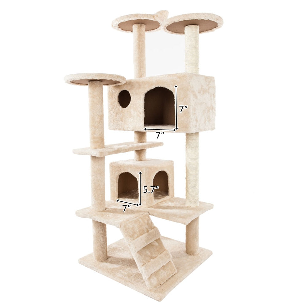 Kletterturm aus Sisalseil für Katzen