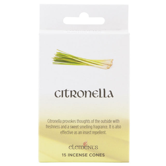 12 Packungen Elements Citronella Räucherkegel