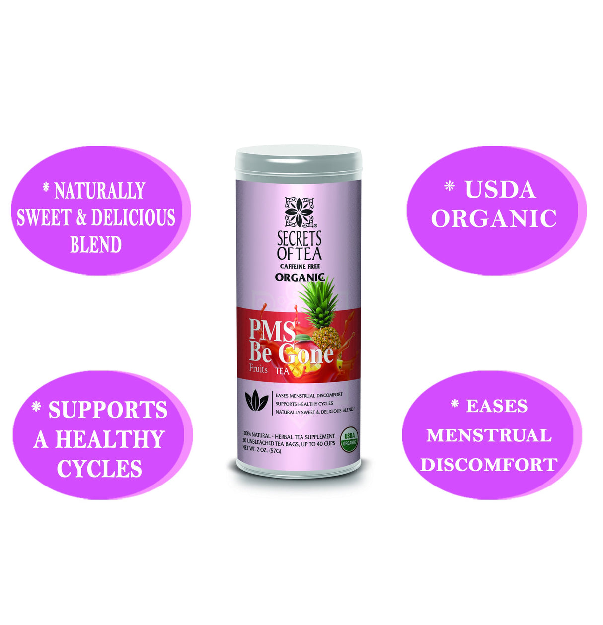 Secrets of Tea PCOS & PMS Herbal Support Tea for Women