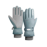 Gants de ski unisexes en polaire d'hiver thermiques coupe-vent antidérapants 