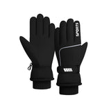 Gants de ski unisexes en polaire d'hiver thermiques coupe-vent antidérapants 