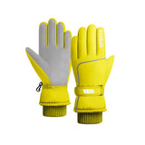 Gants de ski unisexes en polaire d'hiver thermiques coupe-vent antidérapants 