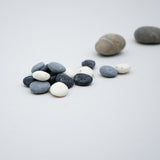 Assorted Small Pebble Soaps with Porcelain Dish