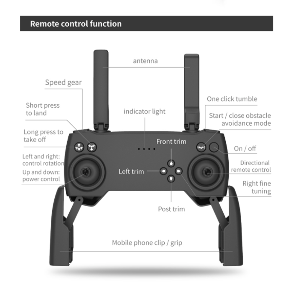 Ninja Dragon Phantom X HD Smart-Quadrocopter-Drohne mit Doppelkamera 