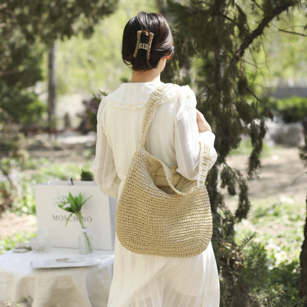 Lässige Sommer-Schulter-Strandtasche 