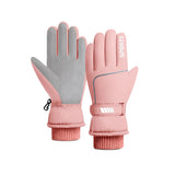 Gants de ski unisexes en polaire d'hiver thermiques coupe-vent antidérapants 