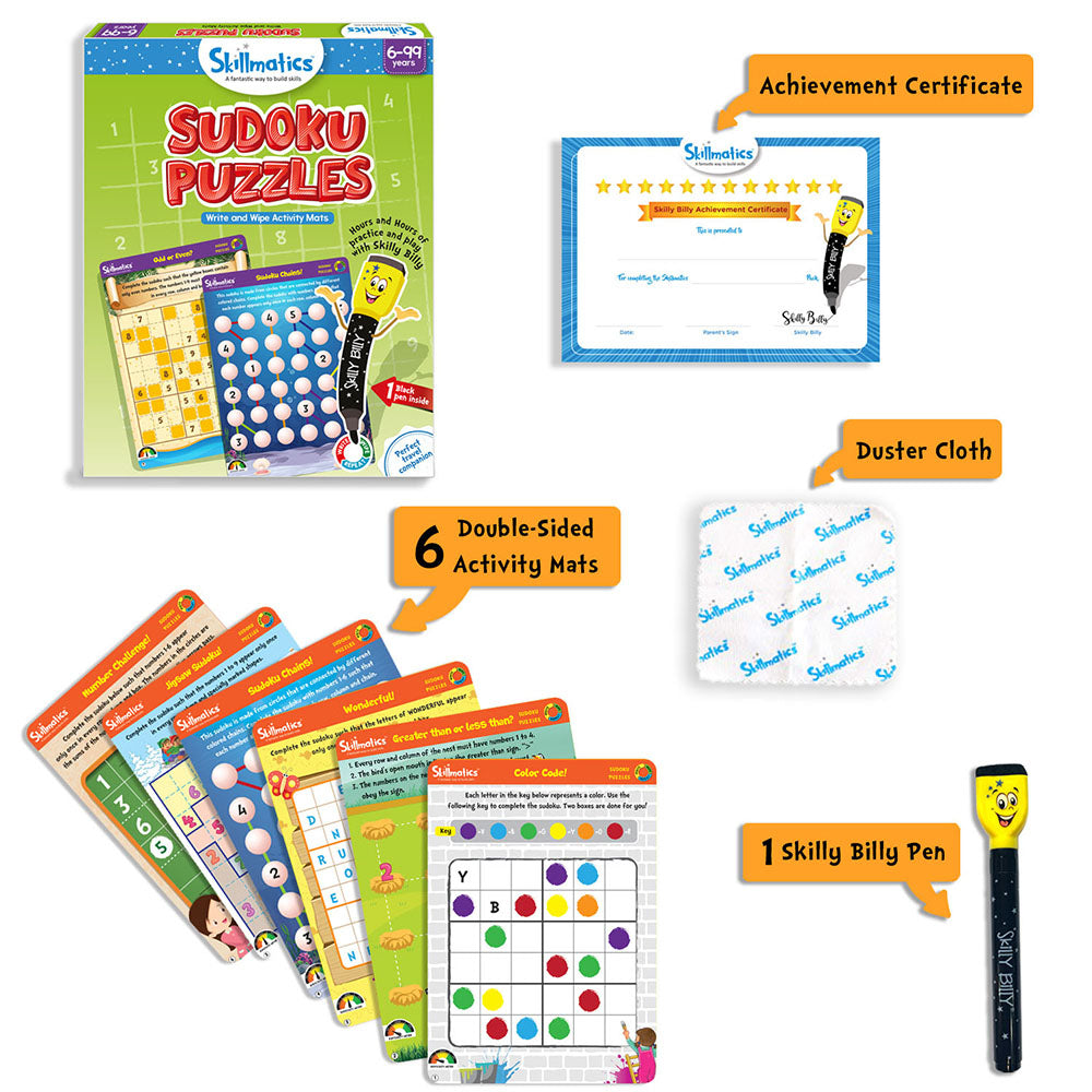 Skillmatics Sudoku Puzzles - Stimulate Child's Mind and Teach Creative