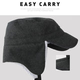 Foldable Warm Lamb Down Thickened Windproof Duck Tongue Hat, Style: