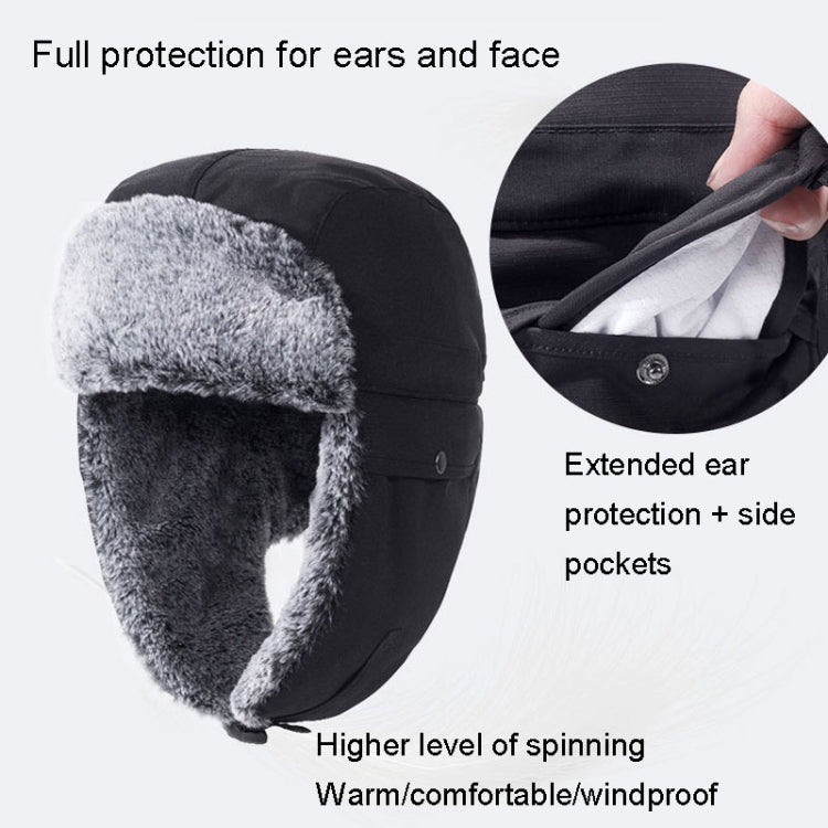 Outdoor Windproof Hat Winter Thickened Cotton Cap Warm Coldproof