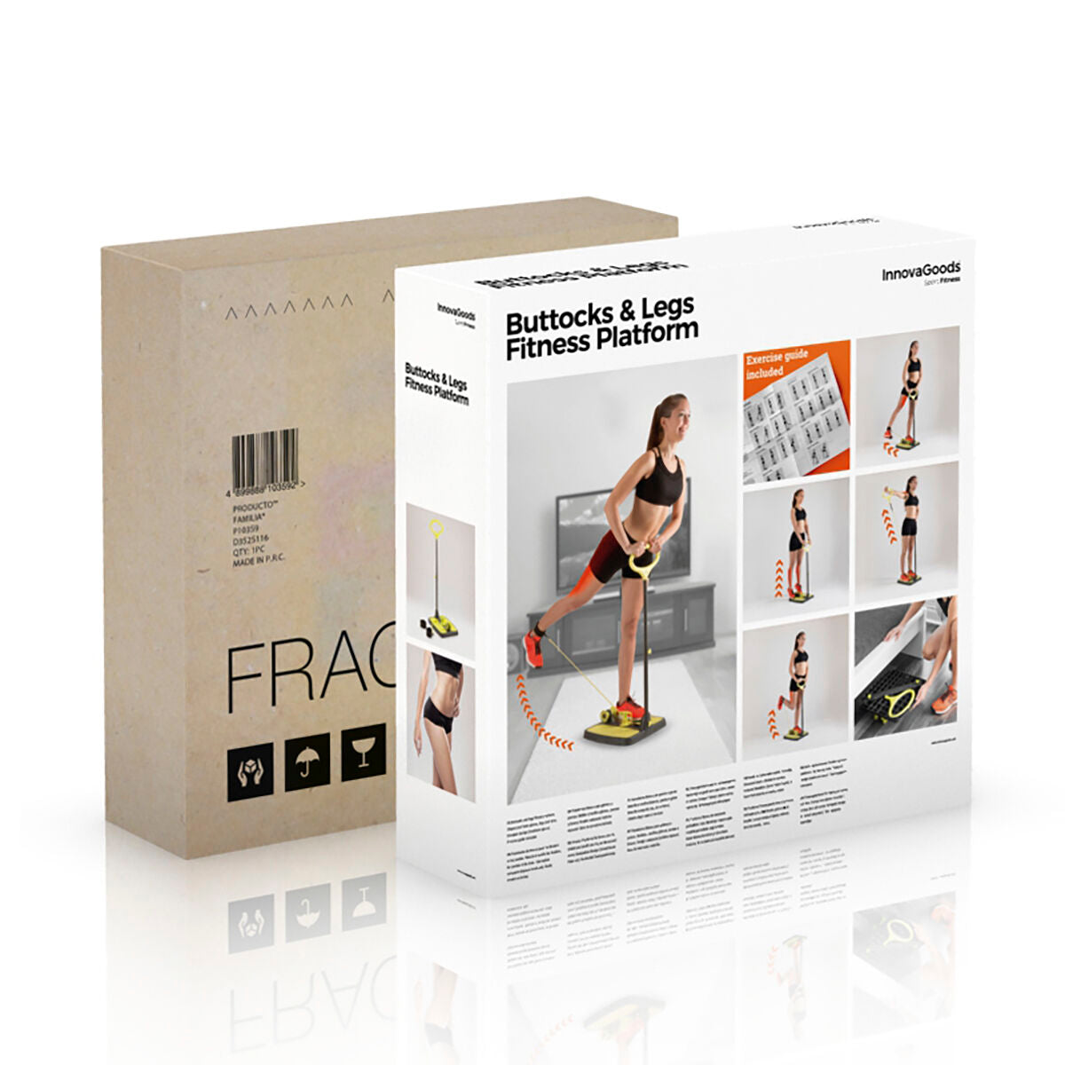 Plateforme de fitness pour fessiers et jambes avec guide d'exercices InnovaGoods