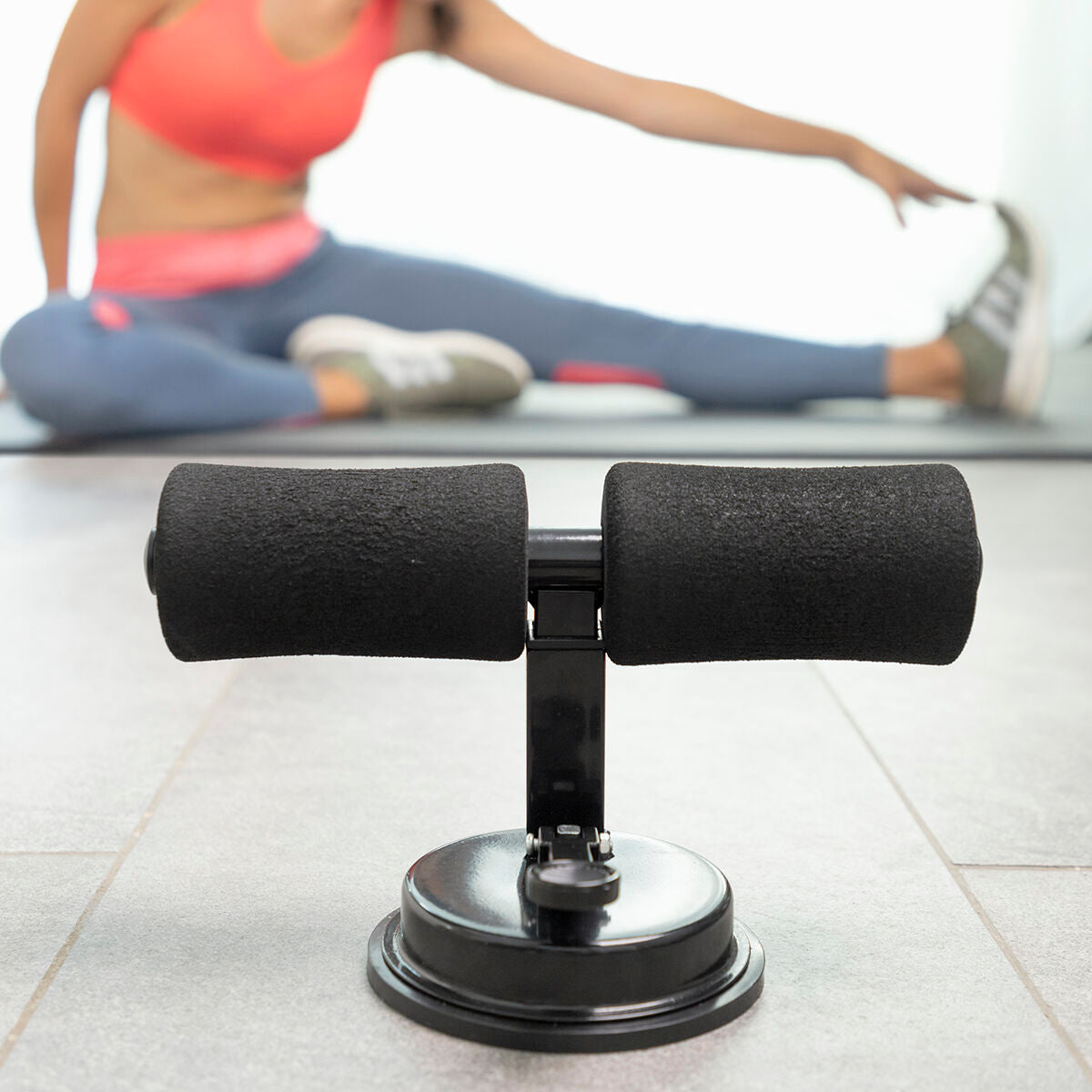 Sit-up Bar for Abdominals with Suction Pad and Exercise Guide CoreUp