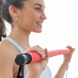 Barre de fitness avec bandes de résistance et guide d'exercices Resibar