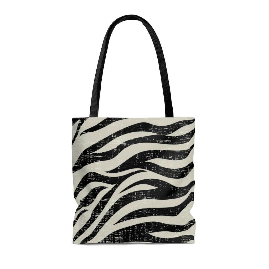 Double Sided Zebra Print Beach Shopper Tote Bag Medium