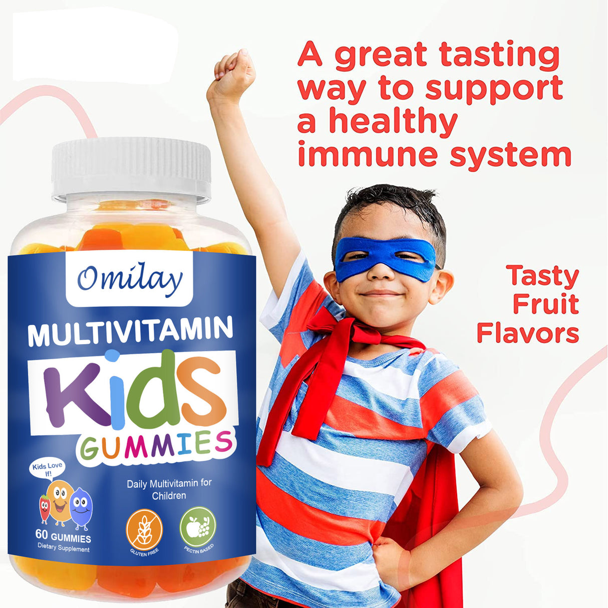 Gummies multivitaminés pour enfants Omilay – Nutrition quotidienne complète pour les enfants en pleine croissance