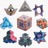 Cube magique magnétique 3D interchangeable pour enfants, puzzle, jouet anti-stress 