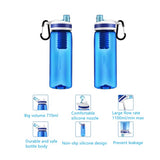 Sport-Wasserflasche, 770 ml, BPA-freie Wasserflasche mit Filter und Strohhalm 