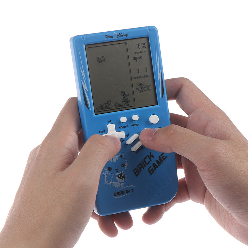 Retro Kindheit Tetris Handheld Spiel Spieler Blau