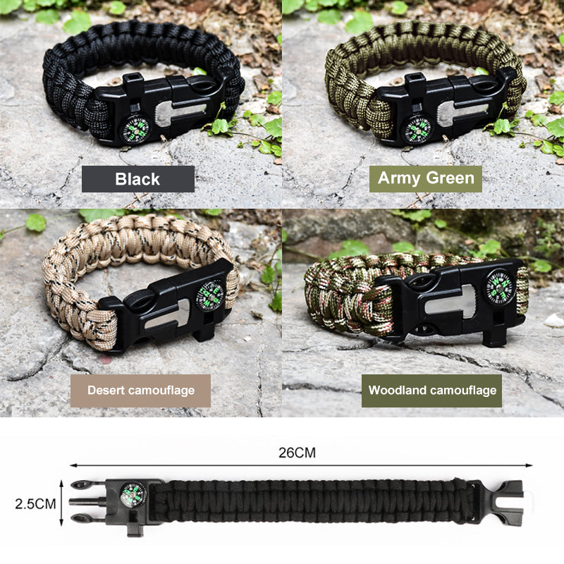 5-in-1-Paracord-Armband für das Überleben im Freien