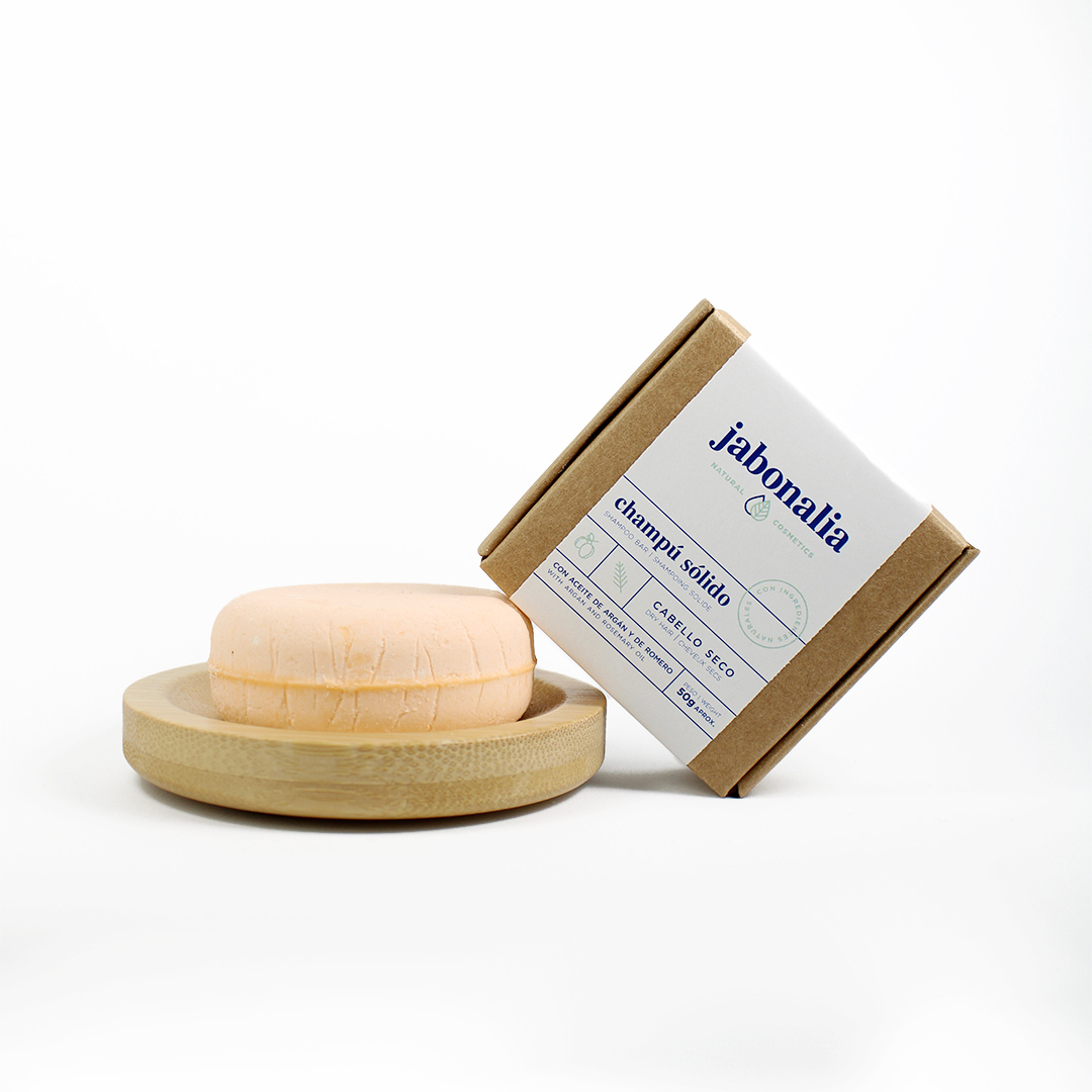 Natural Solid Shampoo for Dry Hair - Jabonalia