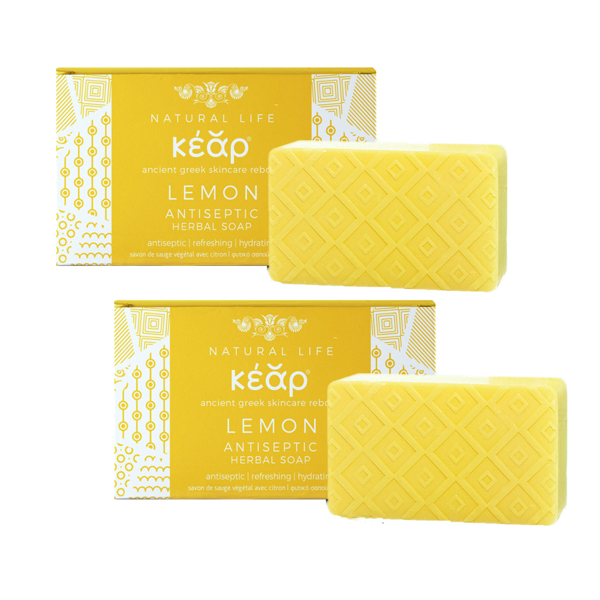 Kear Lemon Yucca Seife, natürliche Entgiftung und beruhigende Reinigung, 100 g 