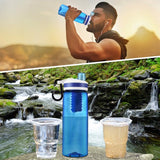 Sport-Wasserflasche, 770 ml, BPA-freie Wasserflasche mit Filter und Strohhalm 