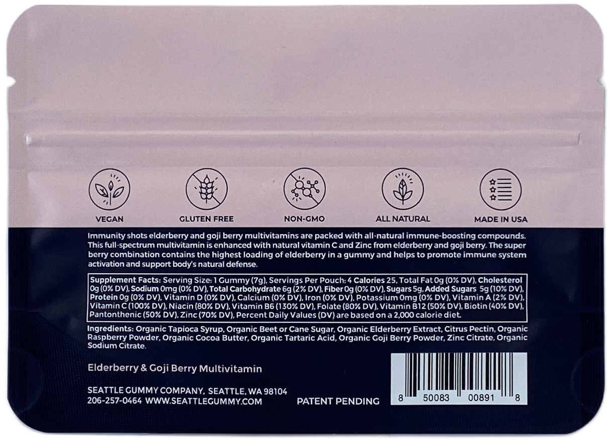 Vital Defense Immunity Shots – Elderberry + Goji Berry (12-Pack)