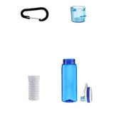 Sport-Wasserflasche, 770 ml, BPA-freie Wasserflasche mit Filter und Strohhalm 