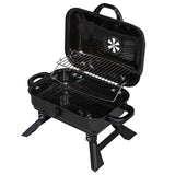 Tragbarer Holzkohlegrill BBQ und Smoker mit Deckel Klappbarer Tischgrill 