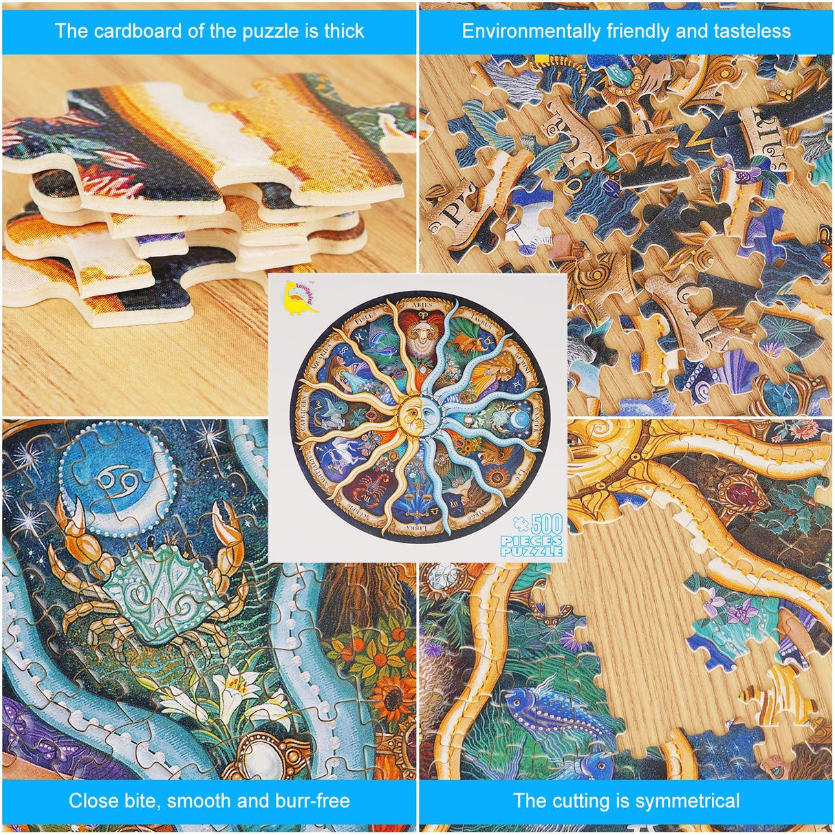 Puzzles d'horoscope de 500 pièces pour adultes et enfants