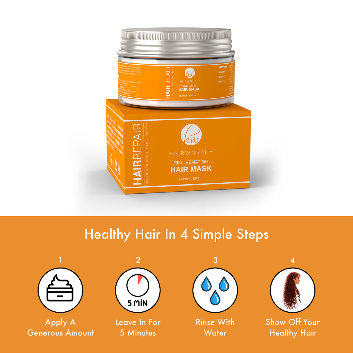 Hairworthy Hairrepair Haarmaske 